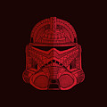 Stormtrooper Helmet - Star Wars Art - Red Mixed Media by Studio Grafiikka Stormtrooper Helmet - Star Wars Art - Red Mixed Media by Studio Grafiikka