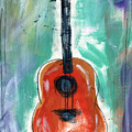 Storyteller's Guitar Painting by Linda Woods Storyteller's Guitar Painting by Linda Woods