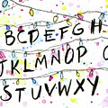 Stranger Things Alphabet Wall Christmas Lights Painting by Olga Shvartsur Stranger Things Alphabet Wall Christmas Lights Painting by Olga Shvartsur