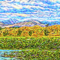 Streaming Sky Digital Art by Joel Bruce Wallach