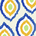 Summer Ikat- Art by Linda Woods Painting by Linda Woods Summer Ikat- Art by Linda Woods Painting by Linda Woods