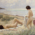 Summer on the Beach Painting by Paul Fischer Summer on the Beach Painting by Paul Fischer