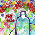 Sunday Market Flowers 2- Art by Linda Woods Painting by Linda Woods Sunday Market Flowers 2- Art by Linda Woods Painting by Linda Woods