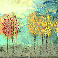 Sundown Trees Painting by Linda Bailey Sundown Trees Painting by Linda Bailey