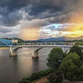 Sunlight And Showers Over Chattanooga Photograph by Steven Llorca