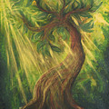 Sunlit Tree Painting by Michelle Pier Sunlit Tree Painting by Michelle Pier