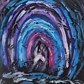 Sunrise At Night Painting by Sarahleah Hankes Sunrise At Night Painting by Sarahleah Hankes