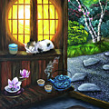 Sunrise in Moon Window Painting by Laura Iverson Sunrise in Moon Window Painting by Laura Iverson