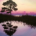 Sunset Reflection Painting by Amelie Simmons Sunset Reflection Painting by Amelie Simmons