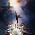 Swan Lake Digital Art by Lilia D Swan Lake Digital Art by Lilia D