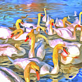 Swans Pop Art by David Pyatt Swans Pop Art by David Pyatt
