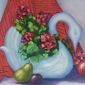 Swanza's Swan Painting by Quwatha Valentine Swanza's Swan Painting by Quwatha Valentine
