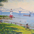 Tappan Zee bridge and light house by Ylli Haruni Tappan Zee bridge and light house by Ylli Haruni