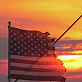 Tattered Flag at Sunset Photograph by Robert Banach