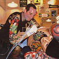 Tattoo Artist Painting by Quwatha Valentine Tattoo Artist Painting by Quwatha Valentine