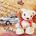 Teddy Bear William Painting by Miki De Goodaboom Teddy Bear William Painting by Miki De Goodaboom