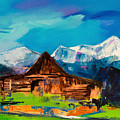 Teton Barn Painting by Elise Palmigiani Teton Barn Painting by Elise Palmigiani