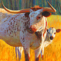 Texas Pride and Progeny Pastel by Rita Kirkman Texas Pride and Progeny Pastel by Rita Kirkman