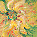 Textured Green Sunflower by Nadine Rippelmeyer Textured Green Sunflower by Nadine Rippelmeyer