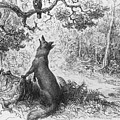 The Crow and the Fox Drawing by Gustave Dore