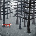 The Fox and the Forest Painting by Nic Squirrell The Fox and the Forest Painting by Nic Squirrell