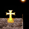 The Full Moon and the Maltese Cross Photograph by Alex Lyubar The Full Moon and the Maltese Cross Photograph by Alex Lyubar