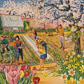 The Garden In Spring by English School The Garden In Spring by English School