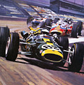 The Indianapolis 500 Painting by Wilf Hardy The Indianapolis 500 Painting by Wilf Hardy