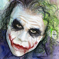 The Joker Watercolor Painting by Olga Shvartsur The Joker Watercolor Painting by Olga Shvartsur