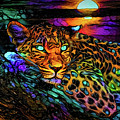 A Leopard on the tree Mixed Media by Lilia D A Leopard on the tree Mixed Media by Lilia D