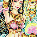 The Light of Lakshmi Painting by Eva Campbell The Light of Lakshmi Painting by Eva Campbell