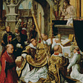 The Mass of Saint Gregory the Great Painting by Adriaen Isenbrandt The Mass of Saint Gregory the Great Painting by Adriaen Isenbrandt
