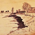 The Old Homestaed Drawing by Stacie Siemsen The Old Homestaed Drawing by Stacie Siemsen