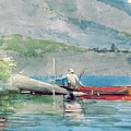 The Red Canoe Painting by Winslow Homer The Red Canoe Painting by Winslow Homer