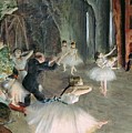 The Rehearsal Of The Ballet On Stage by Edgar Degas The Rehearsal Of The Ballet On Stage by Edgar Degas