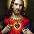 The Sacred Heart of Jesus Painting by English School The Sacred Heart of Jesus Painting by English School