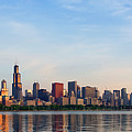 The Skyline of Chicago at Sunrise Photograph by David Levin