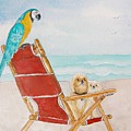Three Friends at the Beach Painting by Midge Pippel Three Friends at the Beach Painting by Midge Pippel