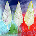 Three Leaves Of Good Painting by Linda Woods Three Leaves Of Good Painting by Linda Woods