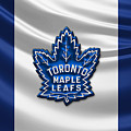 Toronto Maple Leafs - 3D Badge over Flag by Serge Averbukh Toronto Maple Leafs - 3D Badge over Flag by Serge Averbukh