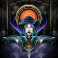 Trilia Goddess Of The Orange Moon Digital Art by Rolando Burbon Trilia Goddess Of The Orange Moon Digital Art by Rolando Burbon