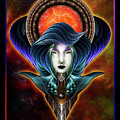 Trilia Red Nebula Fractal Art Portrait Digital Art by Rolando Burbon Trilia Red Nebula Fractal Art Portrait Digital Art by Rolando Burbon
