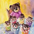 Truffle McFurry And The Bear Cupcakes Painting by Miki De Goodaboom Truffle McFurry And The Bear Cupcakes Painting by Miki De Goodaboom