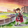 Truffle McFurry Playing The Bagpipes At St Andrews Painting by Miki De Goodaboom Truffle McFurry Playing The Bagpipes At St Andrews Painting by Miki De Goodaboom
