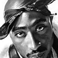 Tupac Shakur Painting by Ylli Haruni Tupac Shakur Painting by Ylli Haruni