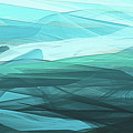 Turquoise And Gray Modern Abstract Painting by Lourry Legarde Turquoise And Gray Modern Abstract Painting by Lourry Legarde