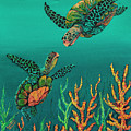 Turtle Love Painting by Darice Machel McGuire Turtle Love Painting by Darice Machel McGuire