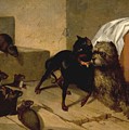 Two Dogs Cowering before Rats Painting by MotionAge Designs Two Dogs Cowering before Rats Painting by MotionAge Designs