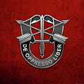 U. S. Army Special Forces - Green Berets D U I over Red Velvet Digital Art by Serge Averbukh U. S. Army Special Forces - Green Berets D U I over Red Velvet Digital Art by Serge Averbukh
