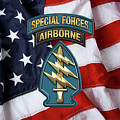 U. S. Army Special Forces - Green Berets S S I over American Flag Digital Art by Serge Averbukh U. S. Army Special Forces - Green Berets S S I over American Flag Digital Art by Serge Averbukh
